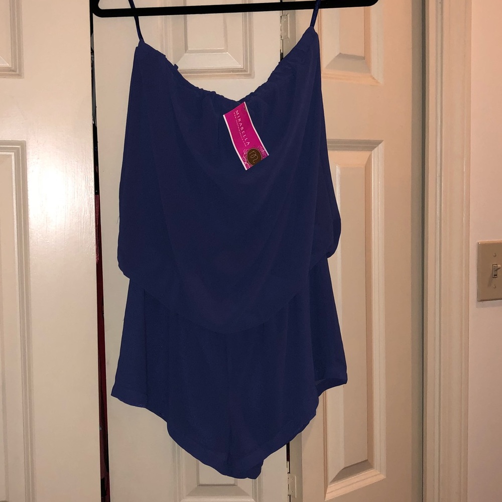 Strapless Blue/Purple Romper